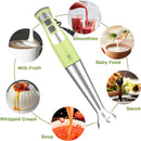 Immersion Hand Blender, UTALENT 3-in-1 8-Speed Stick Blender with Milk Frother, Egg Whisk for Coffee Milk Foam, Puree Baby Food, Smoothies, Sauces and Soups - Green by TinyTreasures Baby Boutique