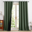 NICETOWN 100% Blackout Greyish Green Window Curtains 96 inches Long 2 Panels Set for Bedroom, Thermal Insulated Grommet Drapes, Room Darkening Curtain for Living Room(W52 x L96 Inch) by TinyTreasures Baby Boutique