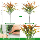 Ouddy Decor 16 Bundles Artificial Fall Plants Outdoor Fake Grass Stems UV Resistant Faux Plastic Plants Shrubs for Autumn Home Garden Pathway Farmhouse Front Porch Harvest Thanksgiving Decor, Orange by GreenHaven Gardens