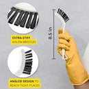 6-Pack Grout Cleaner Brush Scrub Set - Stiff Bristle Scrubbing & Detail Cleaning Brushes for Household Use on Bathtub, Shower, Kitchen, Tile Floors, Sink, Grooves, Window Tracks, Drains by CozyNest Decor