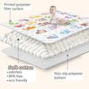 Baby Play Mats for Floor, 71”x59” Upgraded Thickness & Larger Super Soft Playmat for Babies and Toddlers, Foldable Washable, Upgrade Anti-Slip Crawling Mat for Playpen(Animal Alphabets) by TinyTreasures Baby Boutique