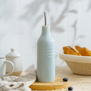 famiware Jupiter 16oz Ceramic Olive Oil Dispenser Bottle, 1 Piece Oil Dispenser for Kitchen with Stainless Steel Pourers, Suitable for Storage Vinegar, Soy Sauce, Coffee Syrup, Light Blue by CozyNest Decor