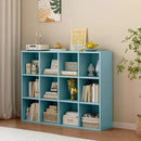 12-Cube Storage Shelf Bookcase - Wooden 3-Tier Floor Standing Open Bookshelf for Home and Office, Display Cabinet, Light Blue by CozyNest Decor