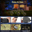Firework Waterproof LED Solar Lights - 120 LED Outdoor warmer starburst garden decor with 8 modes by GreenHaven Gardens