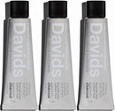 Davids Whitening Charcoal Travel Toothpaste, Antiplaque, Fluoride Free, Peppermint, 1.75 OZ, TSA Approved Travel Size (3 Pack) by CozyNest Decor