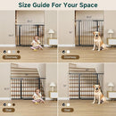 Cumbor 29.7-48" Baby Gate for Stairs, Mom's Choice Awards Winner-Dog Gate for Doorways, Auto Close Safety Pet Gate for Dogs Indoor, Easy Install Pressure Mounted Child Gate with Walk Thru Door, Black by TinyTreasures Baby Boutique