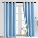 NICETOWN Sky Blue Blackout Curtains - Home Decor Window Treatment Ring Top Blackout Draperies Curtains for Living Room (2 Panels, 52 by 84, Blue) by TinyTreasures Baby Boutique