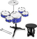 Toddler Drum Set Kids Jazz Drum Kit 8 Piece - Educational Percussion Musical Instruments Drum Toy Playset Christmas Birthday Gift for Boys Girls, Blue by TinyTreasures Baby Boutique