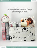 FANKANG Storage Basket,Nursery Hamper Canvas Laundry Basket Foldable with Waterproof PE Coating Storage, Office, Bedroom, Clothes,Toys(L, Rec-cows) by TinyTreasures Baby Boutique