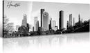 Black and White Wall Art Houston Skyline Canvas Print Picture Panoramic Cityscape Poster Decoration for Bedroom Office Home Decor Framed and Ready to Hang, 13.8"x47.3" by CozyNest Decor