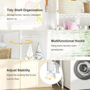 Ulif U8 Laundry Room Storage Organizer, Over The Washer and Dryer Storage Shelves for Laundry Organization, 35”W x 17.3”D x 76.2”H, Suit Washing Machine Width Within 32.6”, Hold 304 lb, White by CozyNest Decor