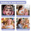Face Painting Kit, Water Activated Face Paint Palette with Stencils, Brushes, Gems for Halloween Makeup, Parties, Carnival, School Event & Festivals (42 Colors) by TinyTreasures Baby Boutique