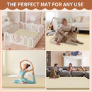 Baby Play Mat for Floor - 1.4" Thick Memory Foam Rug, 80"x70" Playpen Tummy Time Mat, Soft Velvet Nursery Rug, Large Padded Crawling Mat, Cushioned Pads for Playroom Toddlers, Infants, Yoga, Tatami by TinyTreasures Baby Boutique