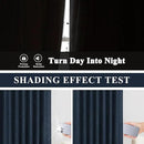 Vision Home Navy Blue Pinch Pleated Full Blackout Curtains Linen Blended Room Darkening Curtain Panels 63 inch for Living Room Bedroom Thermal Insulated Pinch Pleat Drapes with Hooks 40" Wx63 Lx2 by CozyNest Decor