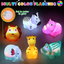 Light Up Bath Toys for Toddlers Kids Baby Boys Girls, No Hole Bath Toys with Bath Book & Organizer, Glow Bath Time Toys for Bathrooms Pool, Animals Bathtub Toys Gift for Toddlers Kids Baby Infants by TinyTreasures Baby Boutique