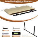 12 Inch Deep Floating Shelves for Wall 1 Pack Floating Shelves Large Storage Space Wall Mount Shelf for Living Room Kitchen Bathroom 36" W x 12" D x 1.2" H Oak by CozyNest Decor