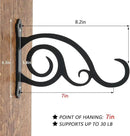 2 Pcs 8-Inch Outdoor Decorative Wall Hanging Lantern Plant Hooks, Iron Wall Hangers for Hummingbird Feeder Planter, Black by GreenHaven Gardens
