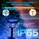 CINOTON RGBW Solar Landscape Pathway Outdoor Lights with 3 Lighting Modes, IP65 Waterproof LED Solar Powered Wall Lights for Garden Yard Lawn Path Driveway Pool Backyard Warm White & Multicolor 4 Pack by GreenHaven Gardens