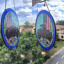 Patriotic Sun Catchers Us Flag - Originally Designed 4th of July Decorations Gifts for Veteran Stained Glass Window Hanging | Patriotic Suncatcher for Men by GreenHaven Gardens