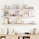 48 Inch Floating Shelves, 3D Textured Wood Grain, 48"x9.25"x1.5" Inch Deep Floating Shelves for Wall, Wooden Shelves for Bathroom, Bedroom, Living Room, Washed White by CozyNest Decor