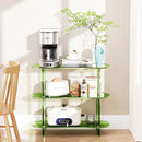 Clear Bookshelf, Acrylic Bookcase with Open Book Shelf Console Table for Entryway Office (3 Tier Green) by CozyNest Decor