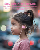 Kid Headphones for School, Air Conduction Open Ear Headphones, 3.5mm Jack Wired Cord, Ultra-Comfort, Ergonomic and Lightweight Design Perfect for School and Outdoor Activities-Pink by TinyTreasures Baby Boutique