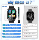 Kids Waterproof Smart Watch Gift for Boys Ages 3-12, 32 Puzzle Games, HD Touchscreen, Dual Camera, Vedio Pedometer Music Player, Kids Watch Toy Birthday Gifts for Boys Ages 5 6 7 8 9 10 (Black) by TinyTreasures Baby Boutique