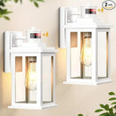 VIANIS Motion Sensor Porch Lights, 2 Packs Outdoor Wall Lights Wall Mount, White Dusk to Dawn Outdoor Sconce Lights, Waterproof Exterior Light Fixture for House, Garden, Patio,Hardwired, Non-Solar by GreenHaven Gardens