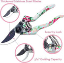 Gardening Tools, 8 Pcs Heavy Duty Floral Garden Tool Set Birthday Gifts for Women WANCHI Rose Red Gardening Kit (Garden Tool Bag Kneeling Pad Weeder Fork Hand Rake Pruning Shears Trowel Transplanter) by GreenHaven Gardens