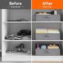 Lifewit Storage Baskets for Shelves, 6 Packs Non-woven Fabric Trapezoid Closet Organizer Bins with Handles, Foldable Clothing Containers Box for Clothes, Toy, Towel, Book, DVD, Hats, Large-Grey by TinyTreasures Baby Boutique