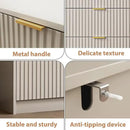 5 Drawer Dresser for Bedroom, Tall Dresser Chest of Drawers with Gold Handles, 32 Inch Wide Nightstand with for Bedroom, Living Rooms, Offices, and Entryways, Beige by CozyNest Decor