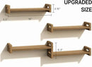 Vailando Floating Shelves for Wall, Set of 4 Solid Wood Wall Mounted Shelves, 16" Rustic Walnut Display Shelf for Bedroom, Living Room, Bathroom, Kitchen – Strong Load Capacity & Natural Pine by CozyNest Decor