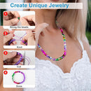 XSEINO About 1200pcs 6mm Cracked Glass Beads Bracelet Making Kit,24 Style Crack Mystic Green Series Colorful Crystal Beads for Jewelry Bracelet Making,DIY Crafts,Friendship Bracelets by TinyTreasures Baby Boutique