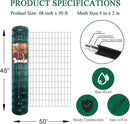 Green PVC Coated Welded Wire Fence 48 Inch x 50 Foot, 2 Inch x 4 Inch 14GA, Garden Border Fencing Roll Vinyl Coating Metal Wire Mesh Hardware Cloth for Yard Vegetable Plant Protection by GreenHaven Gardens