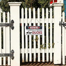Funny Warning Signs, The Property is Protected By Highly Trained Ducks Sign, Decorative Wood Hanging Wood Plaque, Outdoor Warning Sign, Farm Yard Decor, Door Sign, Farmhouse Home Wall Decor by CozyNest Decor