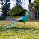 DREAMSOUL Peaock Garden Statues Metal Garden Sculptures & Statues Peacock Statue for Patio Yard Gift by GreenHaven Gardens