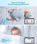 ieGeek 5.5" Baby Monitor,Audio Monitor with 2.5K Ultra HD 2.4G&5Ghz WiFi Camera,Night Light,Face Covering&Cry Detection,Two-Way Talk,Night Vision,Temp&Humidity Sensor,4000mAh Battery,App Control by TinyTreasures Baby Boutique