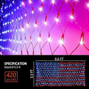 MUYUN American Flag String Lights, 420 LED USA Flag Net Light Waterproof Patriotic Lights for Party Home Decor July 4th Decorations Independence Day by GreenHaven Gardens