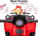 Kids ATV 4 Wheeler, 6V Ride-On Toy for Toddlers Boys & Girls with Music, Forward & Reverse - Red by TinyTreasures Baby Boutique