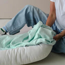 Baby Lounger - Snuggle Cozy Me Infant Lounger for Newborns | Flannel Cover, Breathable Soft, Portable Awake-Time Pad, Essential Baby Gift -Lake Green by TinyTreasures Baby Boutique