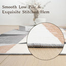 HOMFINE Washable Modern Area Rug - Geometric Style 4x6 Rugs for Living Room, Bedroom, Machine Washable Rug Soft Non Slip Non Shedding Area Rug - Grey Brown, 4'x6' by TinyTreasures Baby Boutique