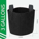 JERIA 12-Pack 3 Gallon, Vegetable/Flower/Plant Grow Bags, Aeration Fabric Pots with Handles (Black), Come with 12 Pcs Plant Labels by GreenHaven Gardens