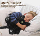 Cuckool Black Cat Stuffed Animals, Microwavable Stuffed Animals Heating Pad for Cramps, Pain Stress Relief, Heatable & Coolable Lavender Scented Cat Plush Toys for Anxiety, Women & Kids Bedtime by TinyTreasures Baby Boutique