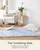 Foldable Baby Tumbling Mat – Foldable Kids Play Mat | Durable, Stylish, and Cushioned Design by TinyTreasures Baby Boutique