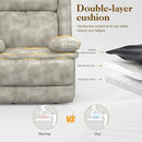 Recliner Chair for Adults, Oversized Manual Pull Tab Reclining Chair, 2-Tier Cushions, Minimalist Style Single Sofa for Living Room, RV (Polished Microfiber) by CozyNest Decor