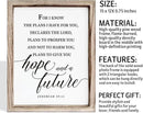 Christian Wall Decor, Religious Artwork for Home Decor, Bible Verse Signs, Inspirational Christian Gift, Framed Wall Plaque Sign 15 * 11.5 inches, I Know the Plans I Have for You Sign by CozyNest Decor