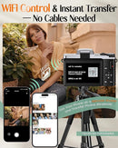 4K Digital Camera for Photography with WiFi,64MP Autofocus Vlogging Camera for YouTube,3'' 180° Flip Screen Compact Travel Camera for Teens with 32GB SD Card,16X Zoom,Anti-Shake,2 Batteries(Charcoal) by TinyTreasures Baby Boutique