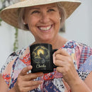 Custom Name Coffee Mug 11oz or 15oz, Unique Wildlife Art Black Cup, Personalized Eagle Ceramic Mug for Animal Lovers, Inspirational Coffee Cup with Nature Scene, Gifts for Friends by CozyNest Decor