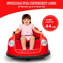 12V Bumper Car for Toddlers, Electric Toy Ride on Battery Car with Kids W/Parent Remote Control, 2-Speed, 360 Degree Spin, Music & LED Lights for Kids, Red by TinyTreasures Baby Boutique