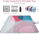 PY SUPER MODE Picnic Blankets Extra Large, Waterproof Foldable Outdoor Beach Blanket Oversized 83x79” Sandproof, 3-Layer Picnic Mat for Camping, Hiking, Travel, Park, Concerts(Abstract Pink) by TinyTreasures Baby Boutique